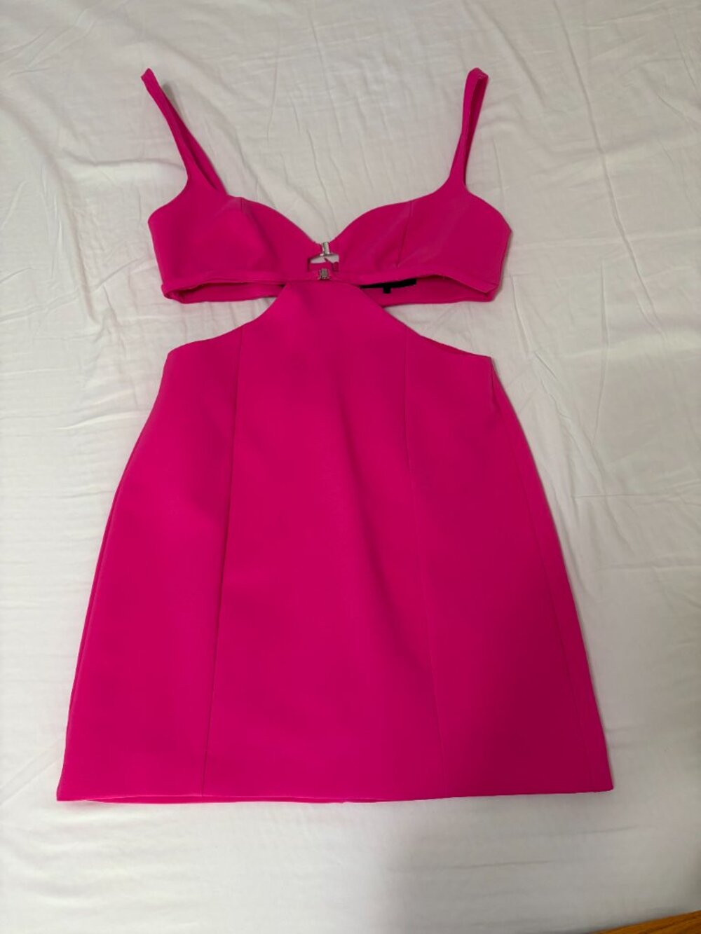 Zara Hot Pink Cutout Mini Dress Never Worn